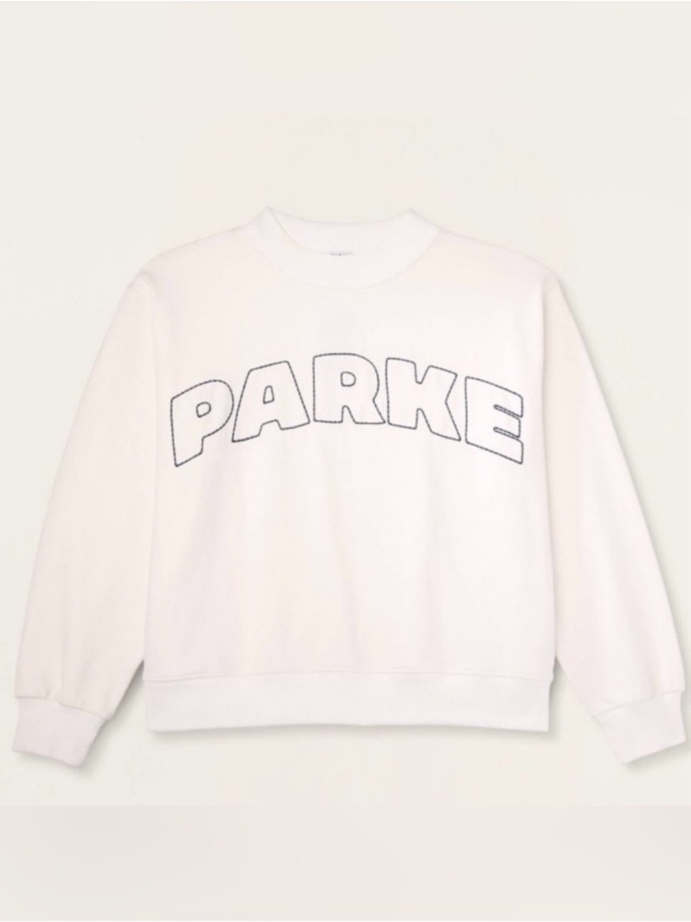 Parke x Target Mockneck Pullover Sweatshirt Cream L/XL NWT